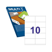Multi3 Etiquetas A4 105 x 57 mm — 10 por hoja | Pack 500 hojas 427466