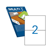 Multi3 Etiquetas A4 210 x 148 mm — 2 por hoja | Pack 100 hojas 427464