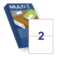 Multi3 Etiquetas A4 210 x 148 mm — 2 por hoja | Pack 500 hojas 427468