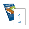 Multi3 Etiquetas A4 210 x 297 mm — 1 por hoja | Pack 100 hojas 427463 - 1