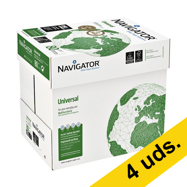 Pack x4: Navigator papel A4 | 80 g (4x2500 hojas) 065255 - 1