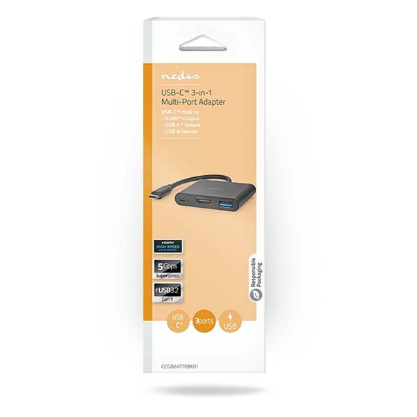 Nedis adaptador USB-C USB-A, HDMI (0,1 metros) K010214335 - 5