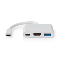 Nedis adaptador USB-C USB-C USB-A HDMI blanco (0,1 metros) K010214336