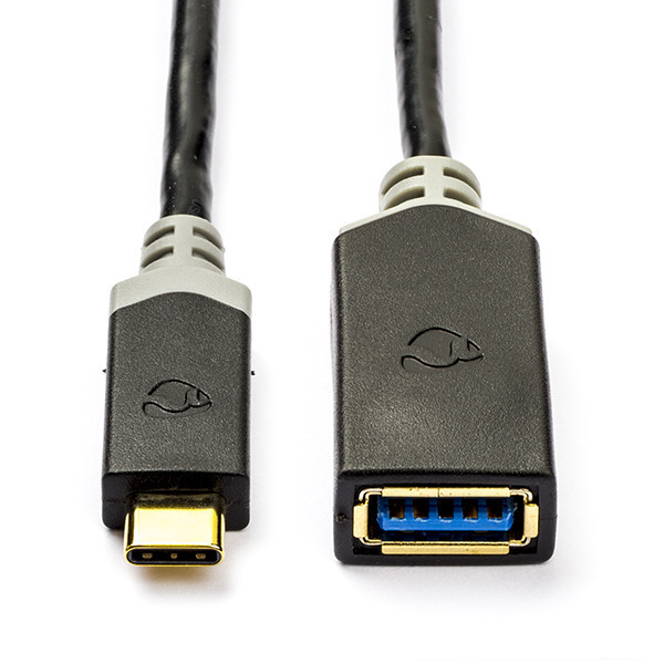 Nedis cable adaptador USB-C a USB-A negro (0,15 metros)