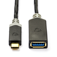 Nedis cable adaptador USB-C a USB-A negro (0,15 metros) N010221011