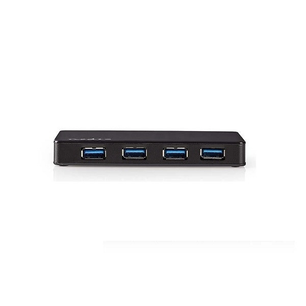 Nedis hub USB con fuente de alimentación externa negro (4 puertos) N030200007 - 1