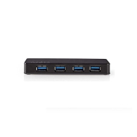 Nedis hub USB con fuente de alimentación externa negro (4 puertos) N030200007