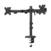 Neomounts Nero Quick Fix Brazo de monitor para 2 monitores negro (con abrazadera y pasacables de escritorio) 204016 - 2