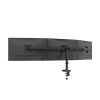 Neomounts Nero Quick Fix Brazo de monitor para 3 monitores negro (con abrazadera y pasacables de escritorio) 204017 - 3