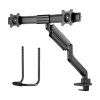 Neomounts Next Core Brazo de monitor con resorte de gas para 2 monitores, negro (con abrazadera y pasacables de escritorio) 204022 - 3