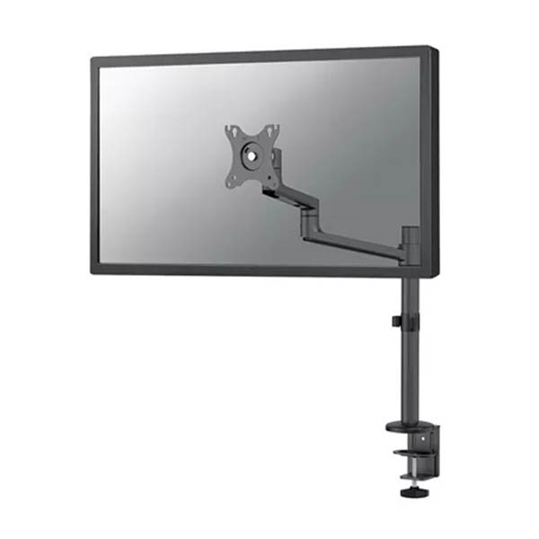Neomounts Next Lite Brazo de monitor ahorrador de espacio para 1 monitor, negro (con abrazadera y ojal)