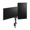 Neomounts Next Lite Brazo de monitor ahorrador de espacio para 2 monitores, negro (con abrazadera y ojal) 204012 - 4