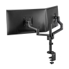 Neomounts Next Lite Brazo de monitor ahorrador de espacio para 2 monitores, negro (con abrazadera y ojal) 204012 - 5