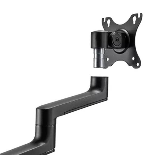 Neomounts Next Lite Brazo de monitor ahorrador de espacio para 2 monitores, negro (con abrazadera y ojal) 204012 - 7