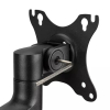Neomounts Next Lite Brazo de monitor ahorrador de espacio para 2 monitores, negro (con abrazadera y ojal) 204012 - 9
