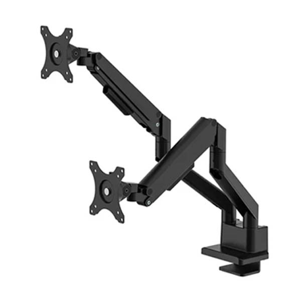 Neomounts Next Slim Desk Brazo de monitor con resorte de gas para 2 monitores, negro (con abrazadera y pasacables de escritorio) 204019 - 2