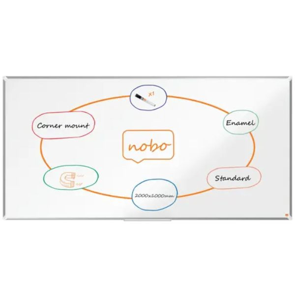 Nobo 1915150 pizarra blanca magnética esmaltada 200 x 100 cm 427005 - 1