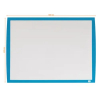 Nobo 2104176 pizarra blanca magnética pequeña con marco azul 58,5 x 43 cm 427029 - 2