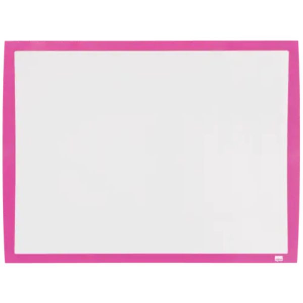 Nobo 2104177 pizarra blanca magnética pequeña con marco fucsia 585 x 430 mm 427030 - 1