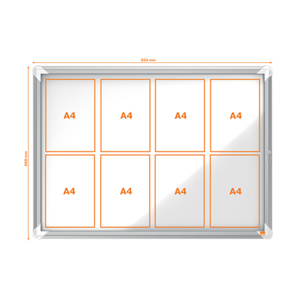 Nobo Premium Plus vitrina de exterior de metal, 8 x A4