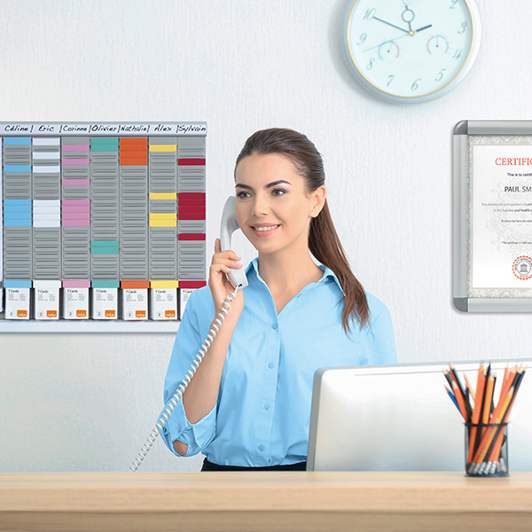 Nobo T-card planificador semanal (8 paneles, 24 ranuras) 247021 - 2