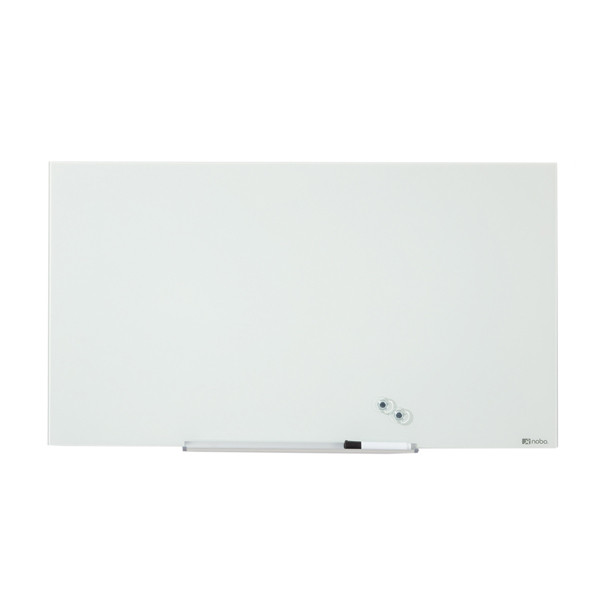 Nobo Widescreen pizarra magnética de cristal de 126 x 71,1 cm, blanca 247329 - 1