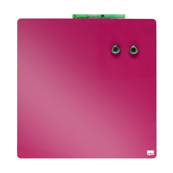 Nobo pizarra magnética 36 x 36 cm rosa