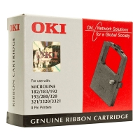 OKI 09002303 casete de cinta entintada negra (original) 09002303 042490