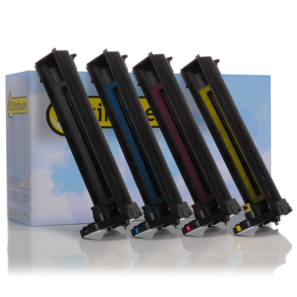 OKI 43870008, 07, 06, 05 Pack ahorro: tambor negro + 3 colores (marca 123tinta) 43870005C 43870006C 43870007C 43870008C 130604 - 1