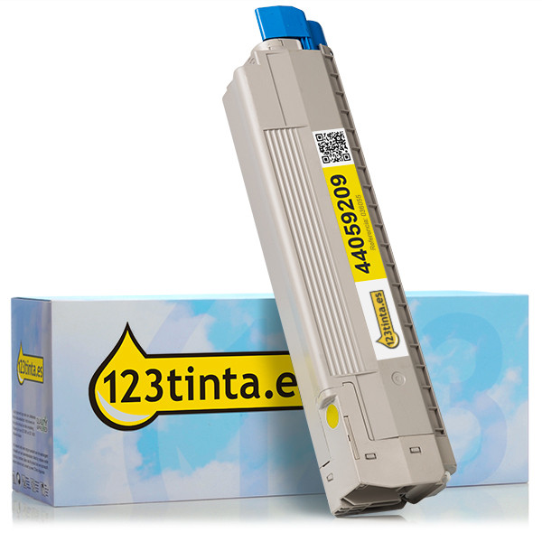 OKI 44059209 toner amarillo (marca 123tinta) 44059209C 036055 - 1