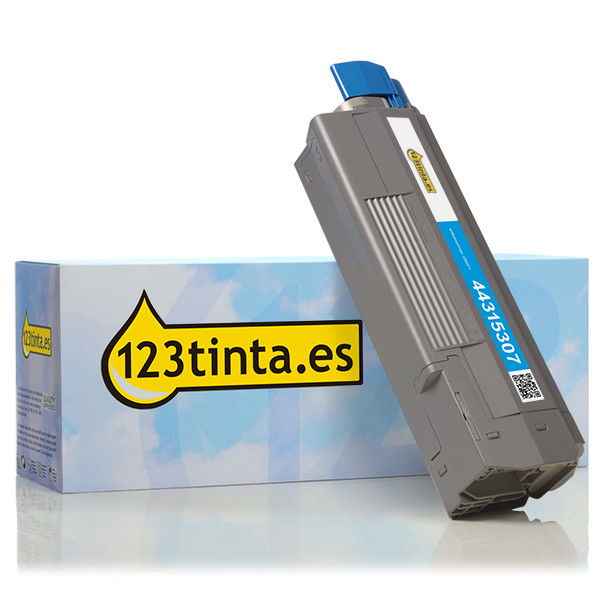 OKI 44315307 toner cian (marca 123tinta) 44315307C 036071 - 1