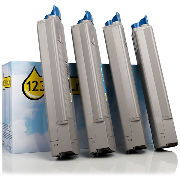OKI 44643004, 03, 02, 01 toners (marca 123tinta) | Pack negro + 3 colores 130075 - 1