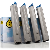 OKI 44643004, 03, 02, 01 toners (marca 123tinta) | Pack negro + 3 colores 130075