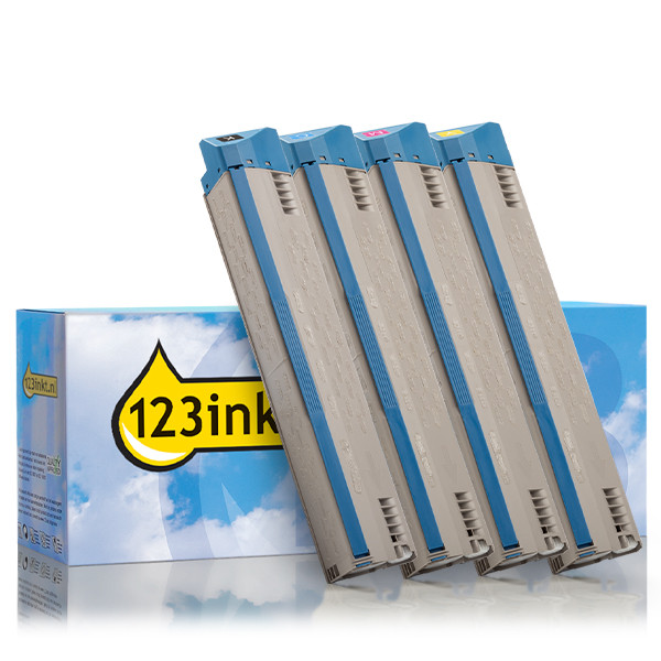 OKI 45536416, 15, 14, 13 toners (marca 123tinta) | Pack negro + 3 colores 130613 - 1