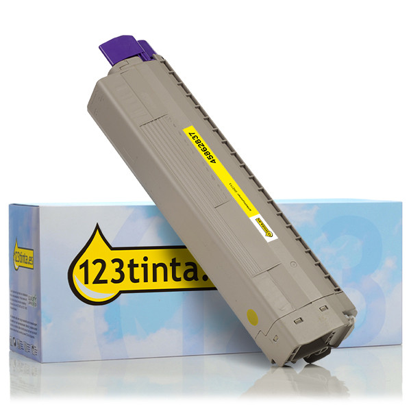 OKI 45862837 toner amarillo (marca 123tinta) 45862837C 042713 - 1