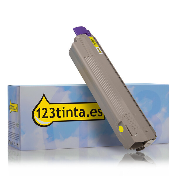 OKI 46443101 toner amarillo XL (marca 123tinta) 46443101C 036191 - 1