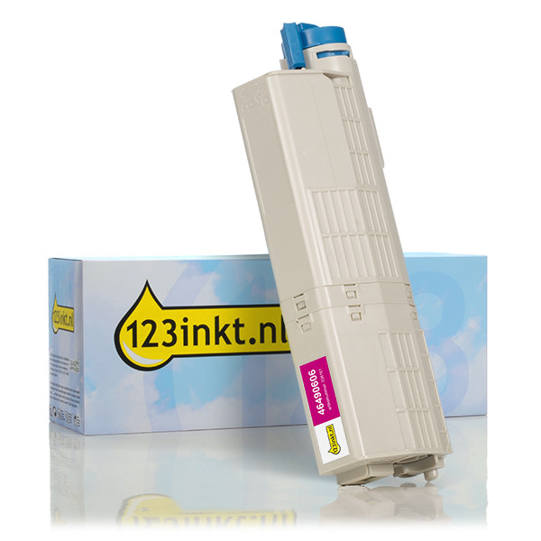 OKI 46490606 toner magenta XL (marca 123tinta) 46490606C 036161 - 1