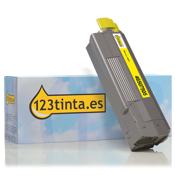 OKI 46507505 toner amarillo (marca 123tinta) 46507505C 036207 - 1