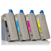 OKI 46507616, 15, 14, 13 toners (marca 123tinta) | Pack negro + 3 colores 130611