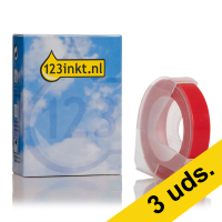 Oferta: 3x Dymo S0898150 cinta en relieve blanco sobre rojo (marca 123tinta) 650560