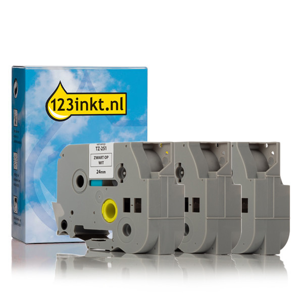Oferta: La marca propia 123inkt reemplaza el paquete múltiple de cintas Brother TZe de 24 mm  350626 - 1