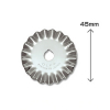 Olfa PIB45-1 Cuchilla dentada de repuesto giratoria para RTY-2/DX 45 mm 219715 - 1