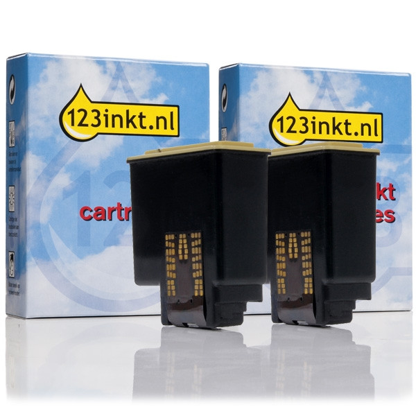 Olivetti FJ 31 (B0336 F) cartucho de tinta negro (marca 123tinta) | Pack 2 uds 042382 - 1