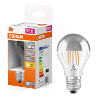 Osram Bombilla LED E27 | Pera A60 | Filamento | Espejo superior | Plateada | 2700K | 6,5 W (50 W) LOS01689