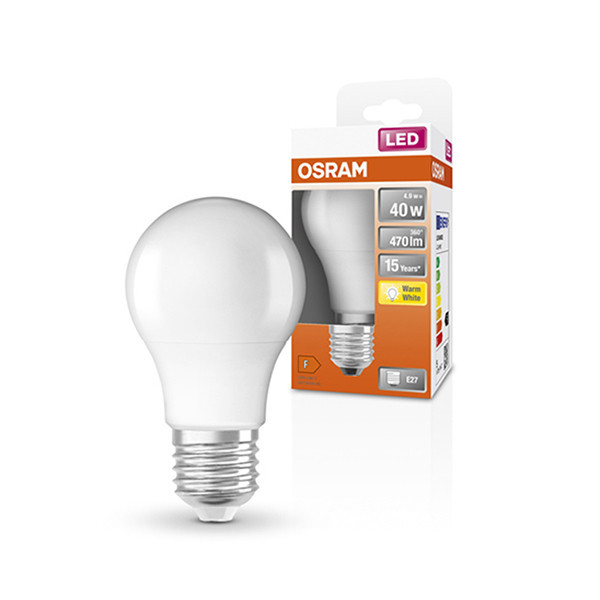 Osram Bombilla LED E27 | Pera A60 | Mate | 2700K | 4,9 W (40 W) LOS00116 - 1