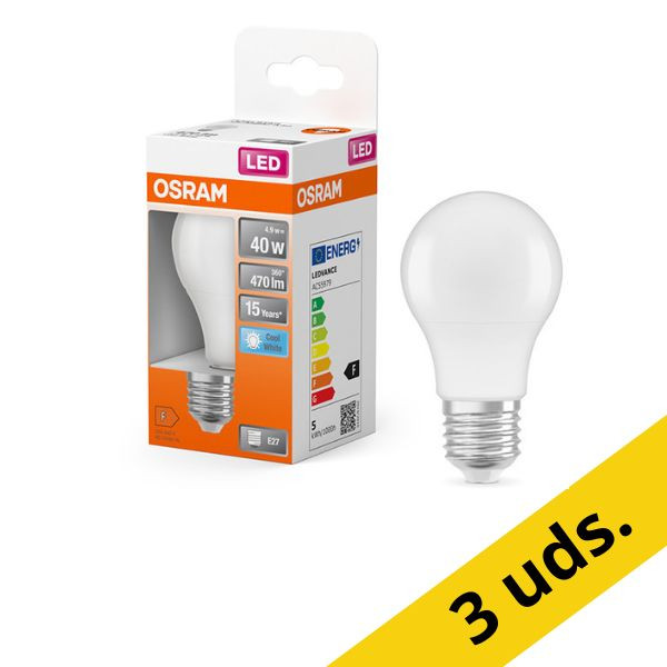 Osram Bombilla LED E27 | Pera A60 | Mate | 6500K | 4,9 W (40 W) LOS01147 - 1
