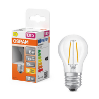 Osram Bombilla LED E27 Esférica P45 Filamento Transparente 2700K 1W (15W) LOS01885