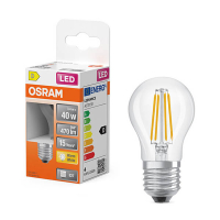 Osram Bombilla LED E27 Esférica P45 Filamento Transparente 2700K 3,4 W (40 W) LOS01893