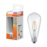Osram E27 bombilla LED | Edison ST64 | Filamento | Transparente | 2700K | 1,8 W (25 W) LOS01907