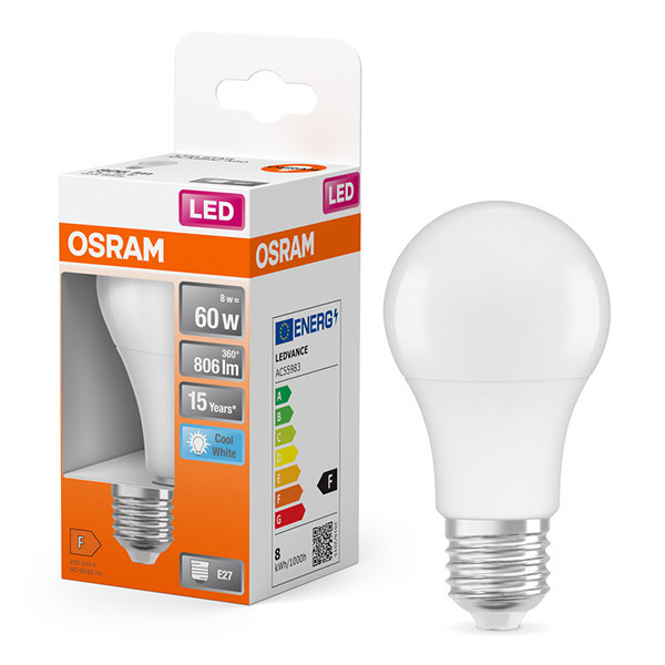 Lámpara LED Osram E27 | Pera A60 | Mate | 4000K | 8W (60W) LOS01149 - 1